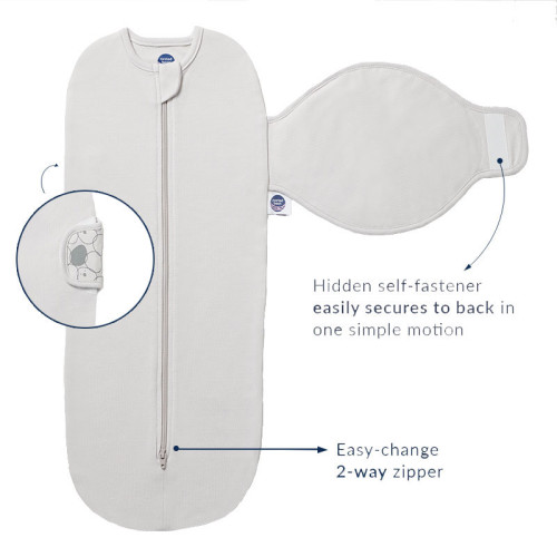 Nested Bean Zen Neo (Contain 2 Swaddles) - Gently Weighted Newborn Swaddle | womb-like pod design | Machine Washable | 0 - 4 months
